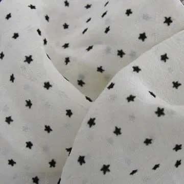 Polyester Flocking Chiffon Fabric for Spring and Summer Dress, Soft and Nice Durability