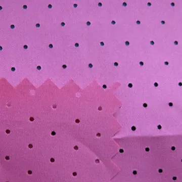 Polyester Pongee Punched Fabric, Breathable, Customized Patterns Are Accepted, Bonded Material