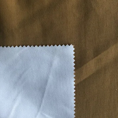 500d Full Dull Nylon Taslon Oxford Fabric with Bonded Low Transparent Milky Membrane for Garment
