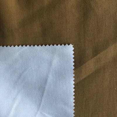 500d Full Dull Nylon Taslon Oxford Fabric with Bonded Low Transparent Milky Membrane for Garment