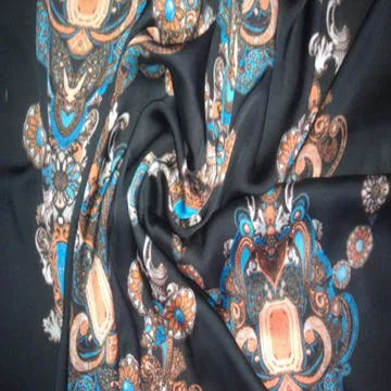 Printed Polyester Chiffon Fabric, Satin Weave